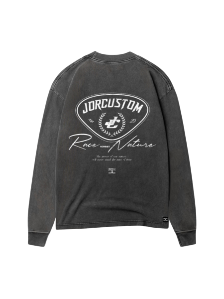 JorCustom JorCustom Women Racing Against Nature LongSleeve Tee - Acid Grey JorCustom Women Racing Against Nature LongSleeve Tee - Acid Grey