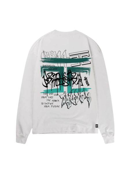 JorCustom JorCustom Graffiti Longsleeve T-Shirt - White JorCustom Graffiti Longsleeve T-Shirt - White