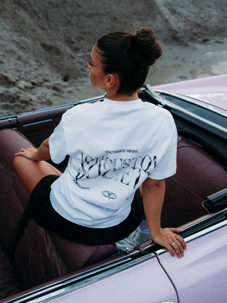 JorCustom JorCustom Women Uncommon Minds Loose Fit T-Shirt- White