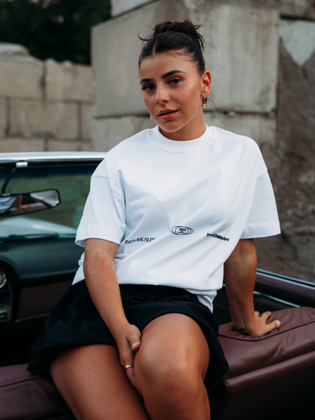 JorCustom JorCustom Women Uncommon Minds Loose Fit T-Shirt- White