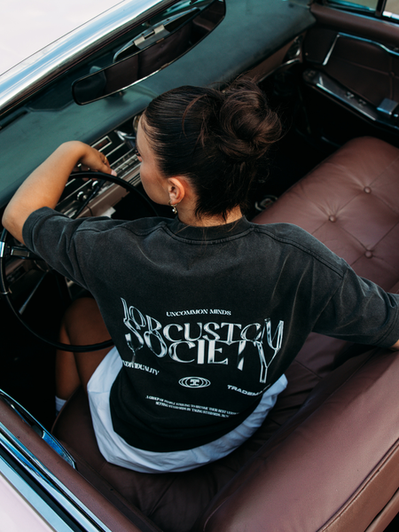 JorCustom JorCustom Women Uncommon Minds Loose Fit T-Shirt - Acid Grey