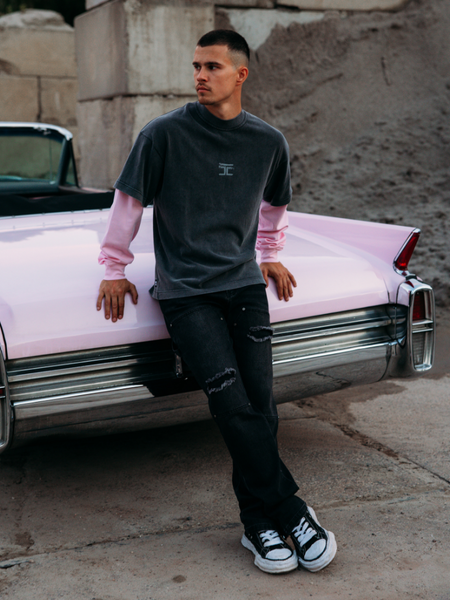 JorCustom JorCustom Artist Double Layered Longsleeve - Acid-Pink