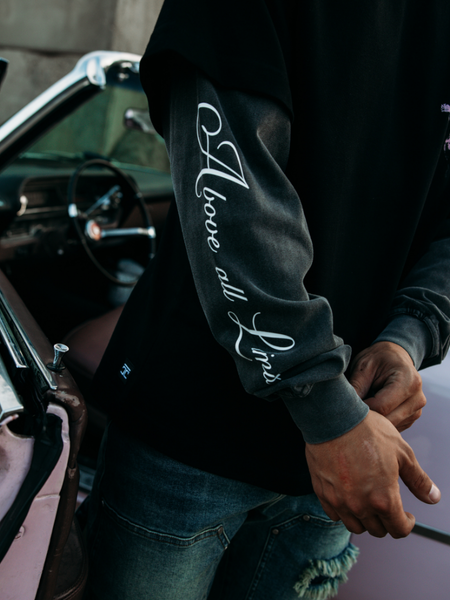 JorCustom JorCustom Above All Limits Double Layered Longsleeve - Black-Acid