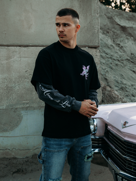 JorCustom JorCustom Above All Limits Double Layered Longsleeve - Black-Acid
