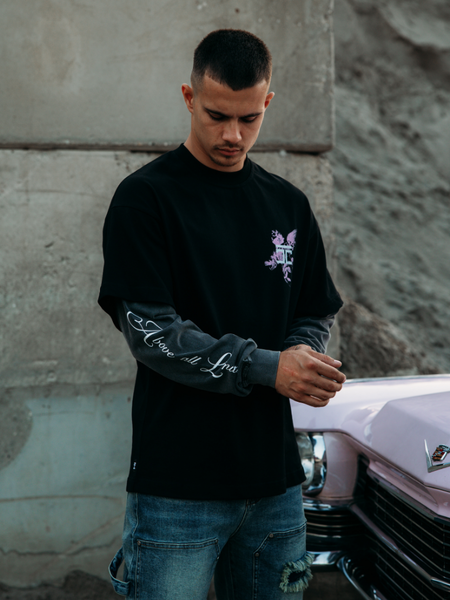JorCustom JorCustom Above All Limits Double Layered Longsleeve - Black-Acid