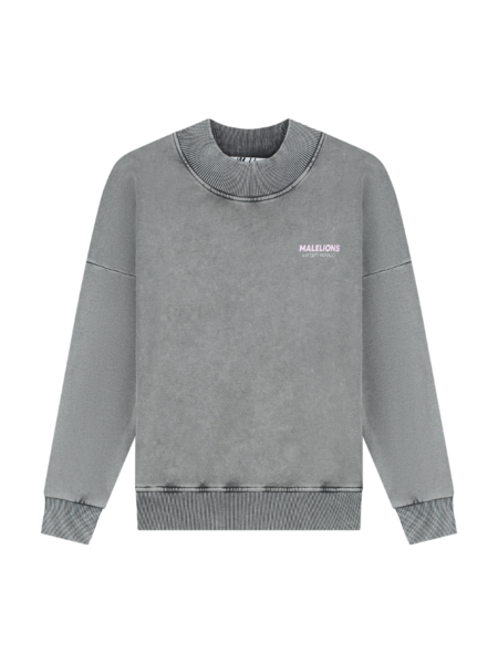 Malelions Women Rhinestone Sweater - Acid Wash Malelions Malelions Women Rhinestone Sweater - Acid Wash