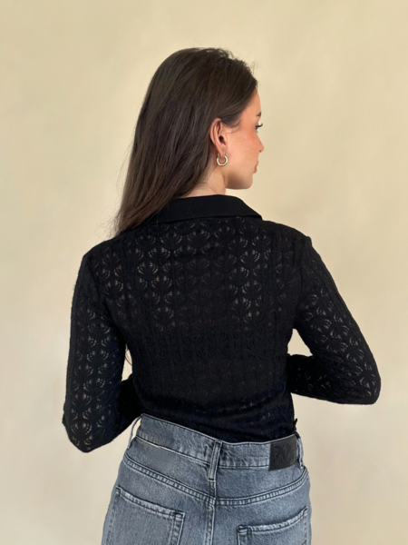 Pinko Pinko Yoana Body Pizzo Mano Calda - Nero Limousine