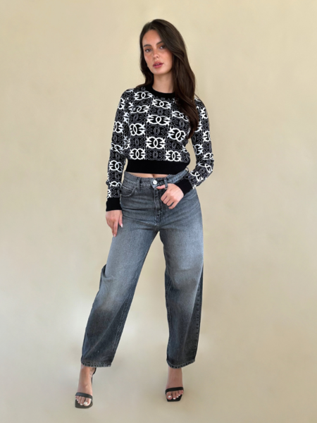 Pinko Pinko Estelle Egg Moonlight Gray Denim - Lavaggio Gray Pinko Estelle Egg Moonlight Gray Denim - Lavaggio Gray