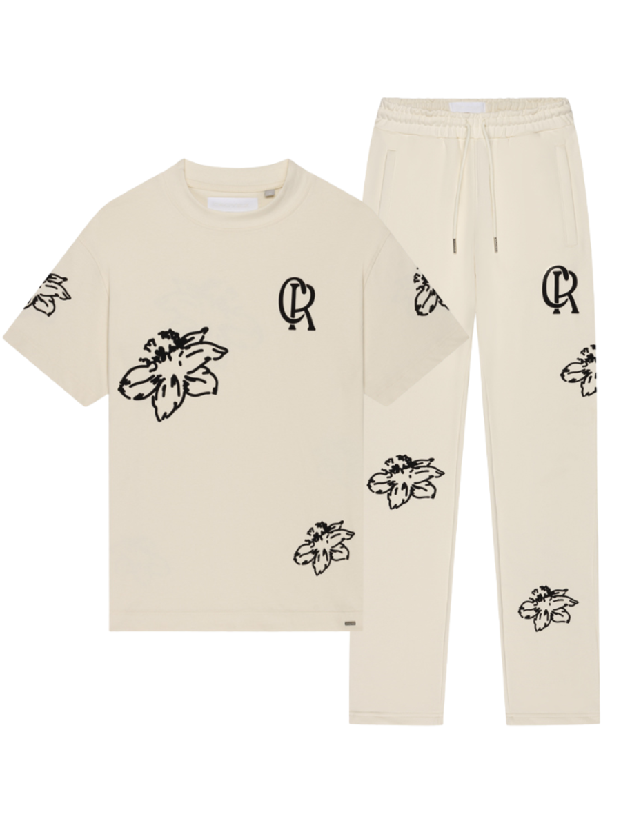 Croyez Flower T-Shirt Combi-set - Off-White Croyez Croyez Flower T-Shirt Combi-set - Off-White