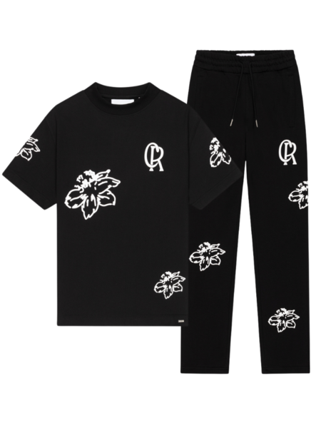 Croyez Croyez Flower T-Shirt Combi-set - Black Croyez Flower T-Shirt Combi-set - Black