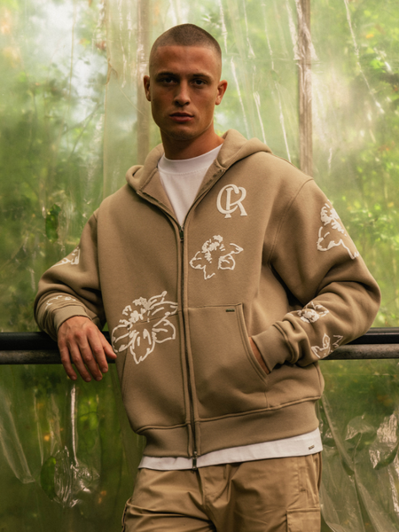 Croyez Croyez Flower Zip-Hoodie - Sand