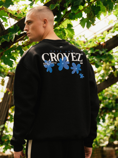 Croyez Botanique Sweater - Black/Cobalt Croyez Croyez Botanique Sweater - Black/Cobalt