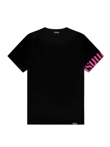 Dsquared2 Logo Branding T-Shirt - Black/Fluo Pink Dsquared2 Logo Branding T-Shirt - Black/Fluo Pink