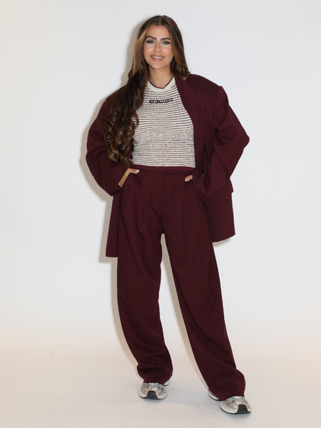 Reinders Selena Stripes Top - Maroon Reinders Reinders Selena Stripes Top - Maroon