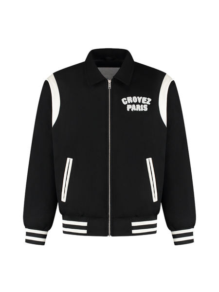 Croyez Croyez Paris Varsity Jacket - Black