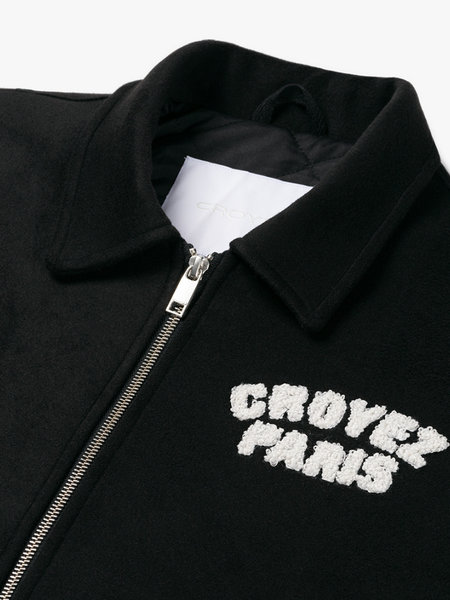 Croyez Croyez Paris Varsity Jacket - Black