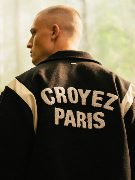 Croyez Croyez Paris Varsity Jacket - Black