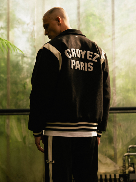 Croyez Croyez Paris Varsity Jacket - Black