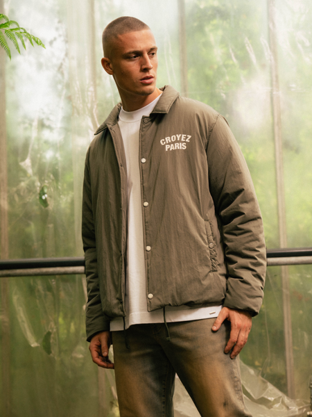 Croyez Paris Padded Coach Jacket - Dusty Olive Croyez Croyez Paris Padded Coach Jacket - Dusty Olive