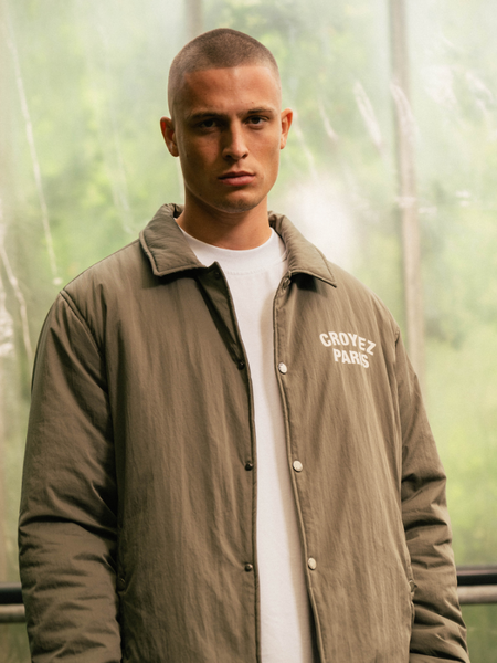 Croyez Paris Padded Coach Jacket - Dusty Olive Croyez Croyez Paris Padded Coach Jacket - Dusty Olive