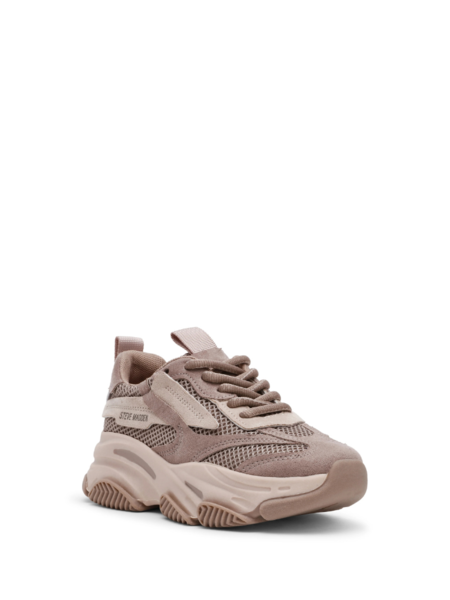 Steve Madden Girls Jpossession Sneaker - Taupe/Grey Suede Steve Madden Steve Madden Girls Jpossession Sneaker - Taupe/Grey Suede