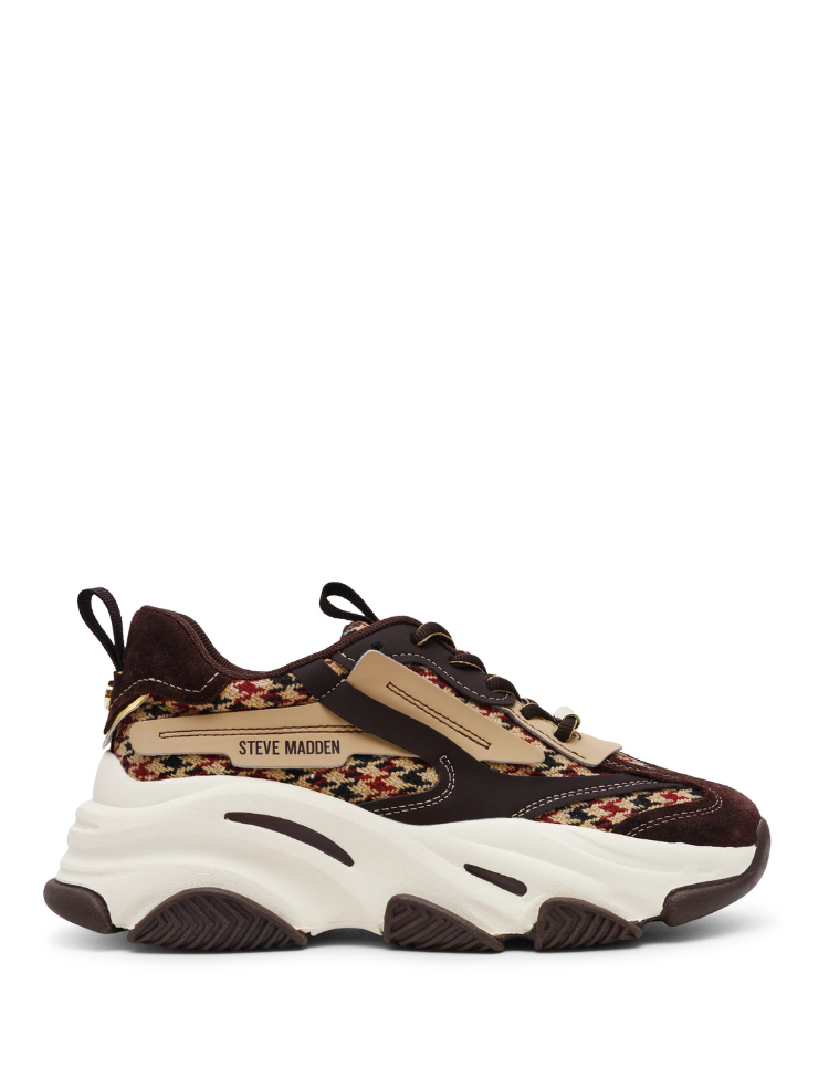 Steve Madden Possession-E Sneaker Brn Plaid Eddy's Eindhoven