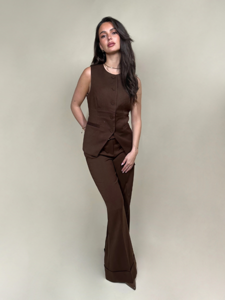 Josh V Josh V Kiro Gilet - Dark Brown