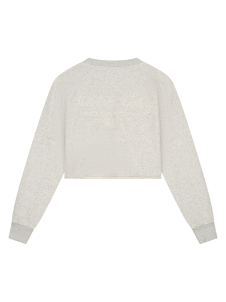 Malelions Malelions Women Cropped Gallery Sweater - Grey Melange