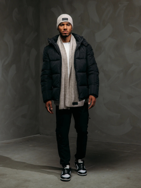 Malelions Ribbed Beanie Scarf Set - Taupe Malelions Malelions Ribbed Beanie Scarf Set - Taupe