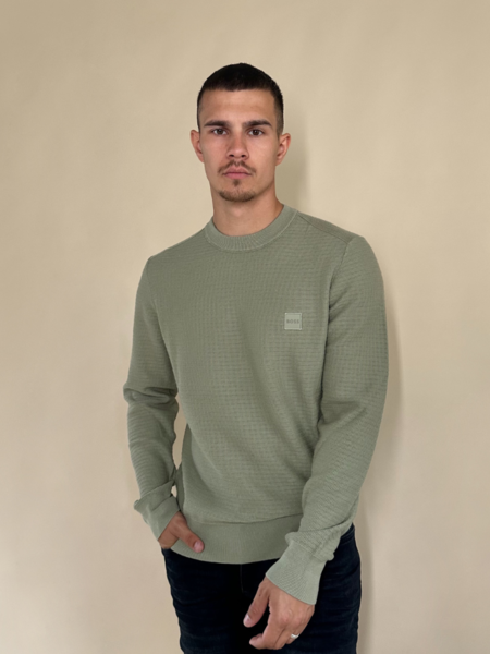 Hugo Boss Hugo Boss Anion Sweater- Open Green Hugo Boss Anion Sweater- Open Green