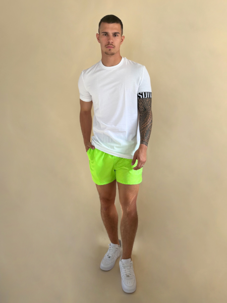 Dsquared2 Logo Swimshort - Fluo Green/Black