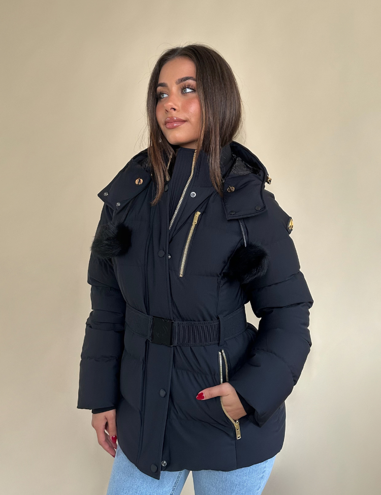 Moose Knuckles Women Gold Cambria Jacket SH - Black w/Black SH