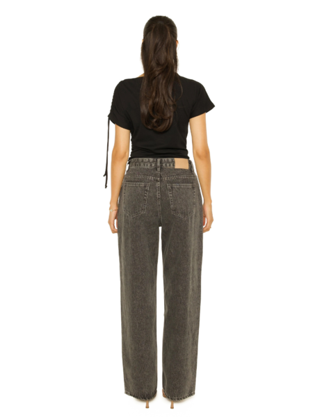 La Sisters La Sisters Embroidered Signature Jeans - Grijs