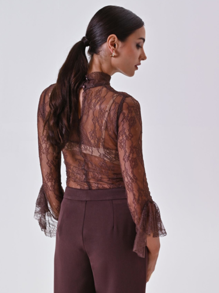 Rinascimento Rinascimento Cose Lupetto Top- Cioccolato