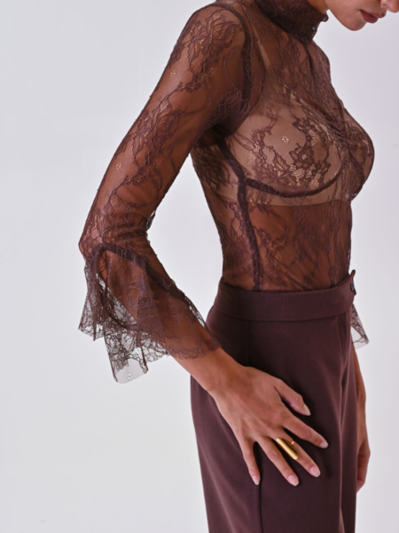 Rinascimento Rinascimento Cose Lupetto Top- Cioccolato