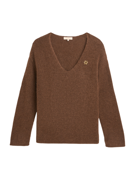 Josh V Josh V Timber Sweater- Dark Brown Melange Josh V Timber Sweater- Dark Brown Melange