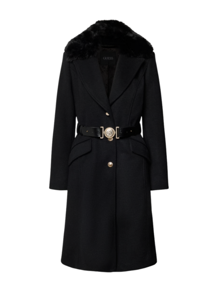 Guess Guess New Patrice Belted Coat - Jet Black Guess New Patrice Belted Coat - Jet Black