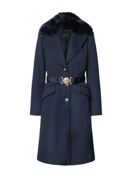 Guess Guess New Patrice Belted Coat - Suiting Blue Guess New Patrice Belted Coat - Suiting Blue
