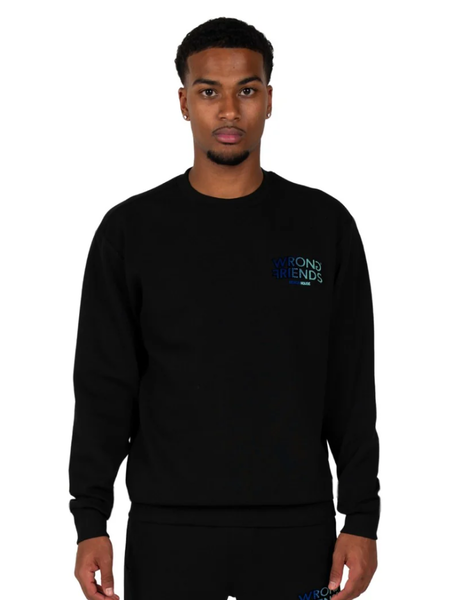 Wrong Friends Wrong Friends Simi Valley Sweater - Black/Blue Wrong Friends Simi Valley Sweater - Black/Blue