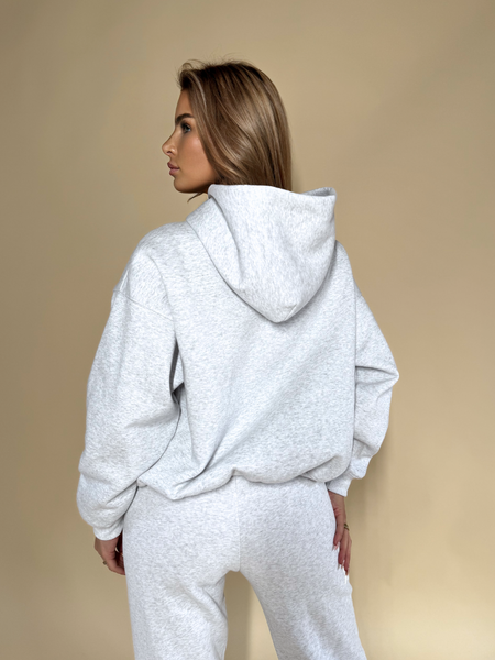 Unique The Label Elyana Hoodie - Light Grey Melange Unique The Label Unique The Label Elyana Hoodie - Light Grey Melange