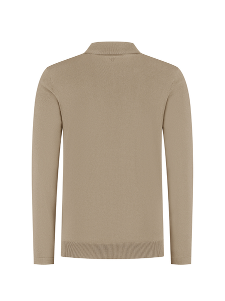 Pure Path Pure Path Regular fit Structure Polo Knitwear - Taupe