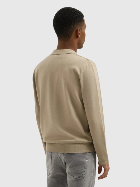 Pure Path Pure Path Regular fit Structure Polo Knitwear - Taupe