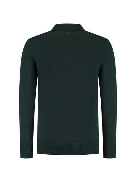 Pure Path Pure Path Regular fit Zip Polo Knitwear - Army Green