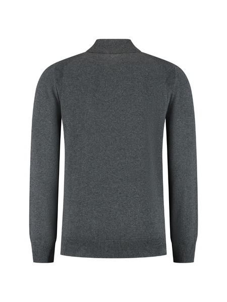 Pure Path Pure Path Regular fit Half Zip Knitwear - Antra Melange