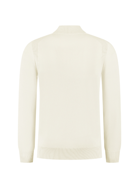 Pure Path Pure Path Regular fit Half Zip Knitwear - Ecru
