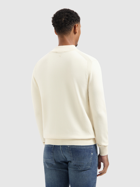 Pure Path Pure Path Regular fit Half Zip Knitwear - Ecru