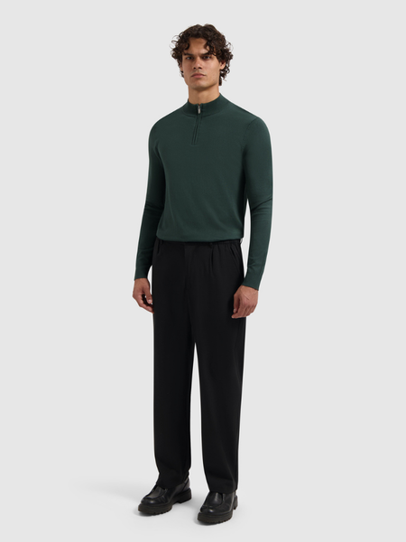 Pure Path Pure Path Regular fit Half Zip Knitwear - Dark Green