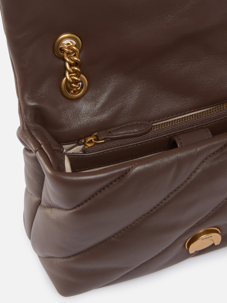 Pinko Love Puff Mini CL Sheep Nappa Bag - Marrone Castano-Antique Gold Pinko Pinko Love Puff Mini CL Sheep Nappa Bag - Marrone Castano-Antique Gold