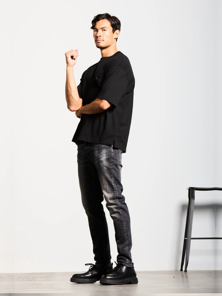 GoldGarn U2 | Tapered Fit Jeans - Black Vintage L32