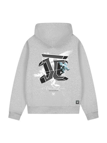 JorCustom Above All Fleece Zipped Hoodie - Grey Melange JorCustom JorCustom Above All Fleece Zipped Hoodie - Grey Melange